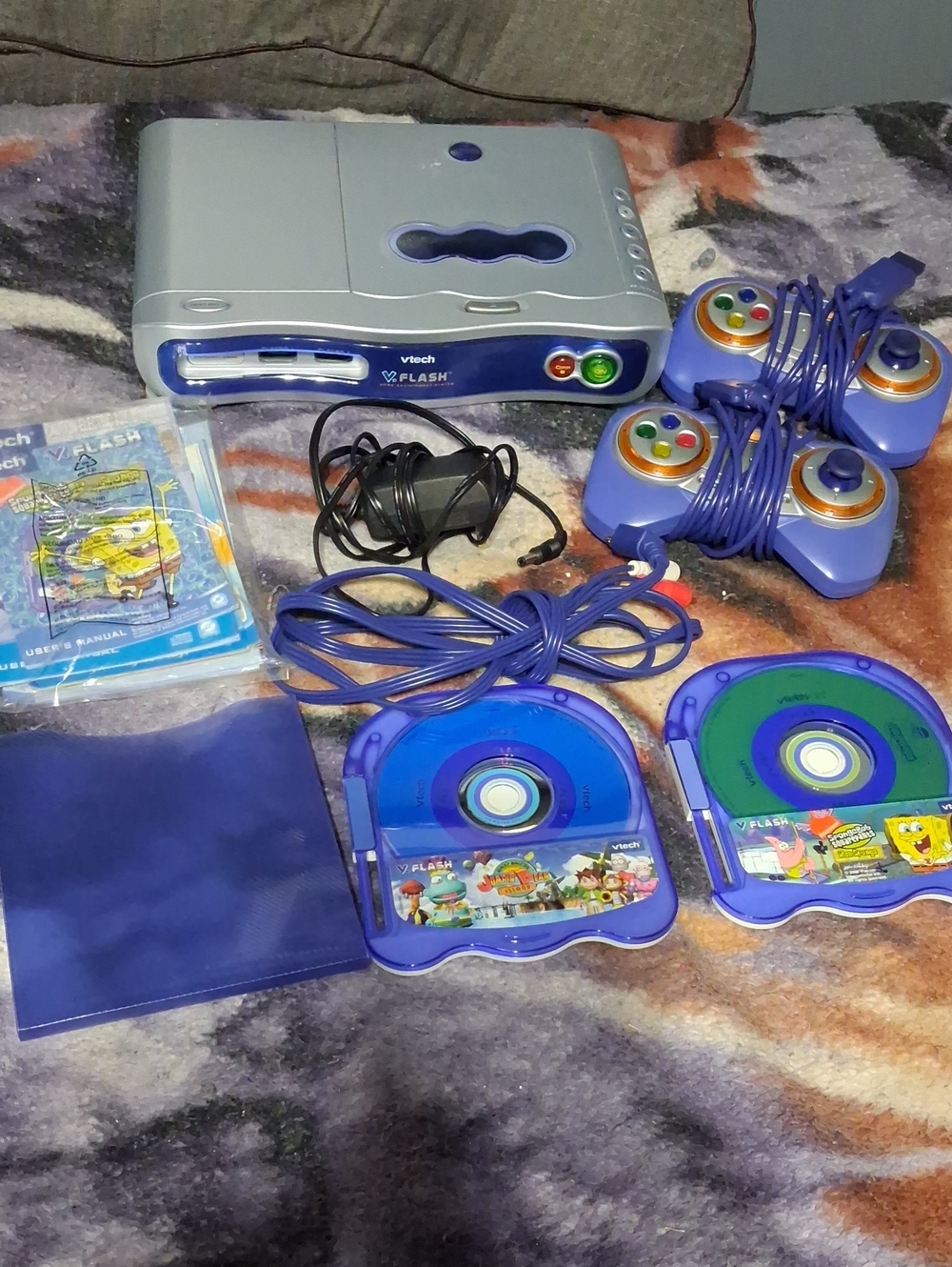 V.Smile V-Flash Purple Blue Kids Educational Gaming System